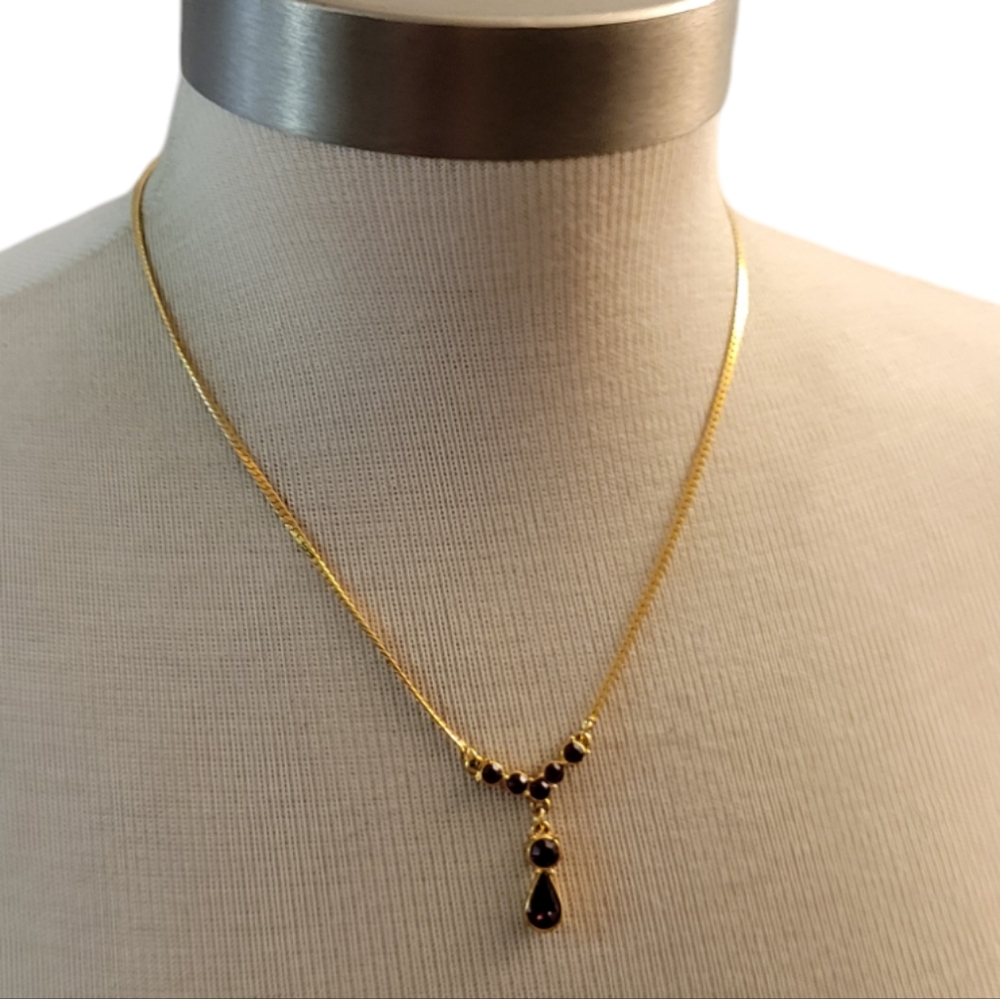 Formal Crystal Necklace 18" - Picture 2 of 4